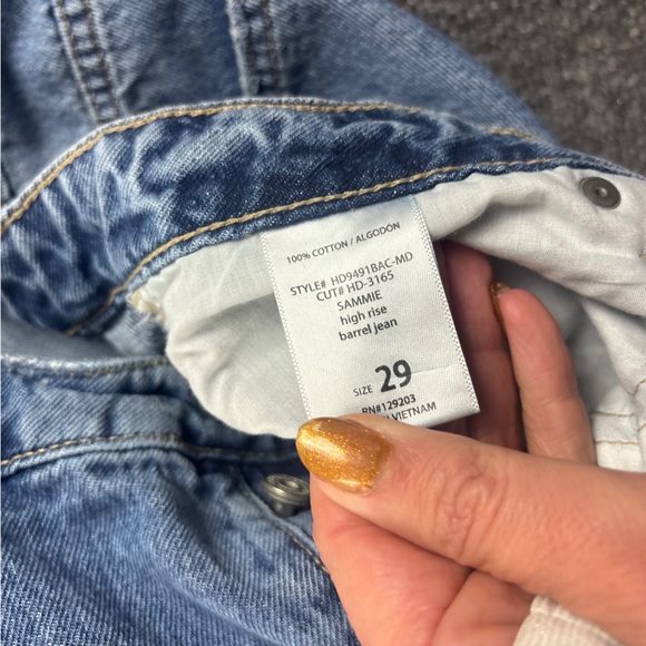 HIDDEN Women’s Denim Sammie High-Rise Barrel Jean Size: 29 - Picture 7 of 7